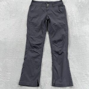 Prana Halle Pant Womens 2 Bootcut Roll Up Gray Stretch Hiking Nylon‎